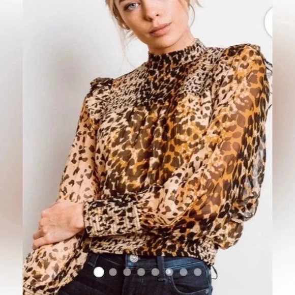 FREE PEOPLE | Roma Animal-Print  Top - Picture 1 of 12